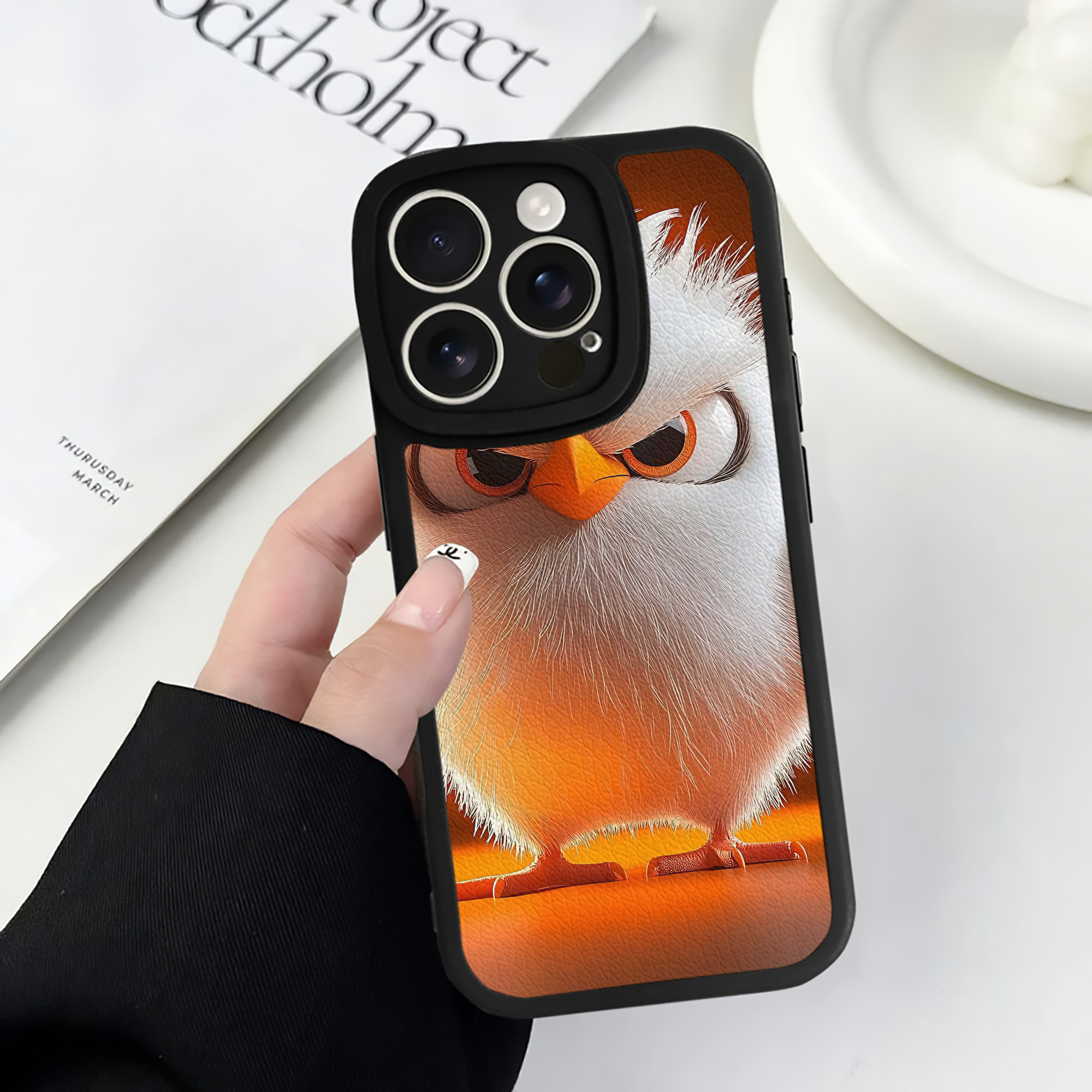 （画像用） Angry Birds アングリーバード 【iPhone 16シリーズ対応】シリコンスマホケース（レザー調） 材質：シリコン